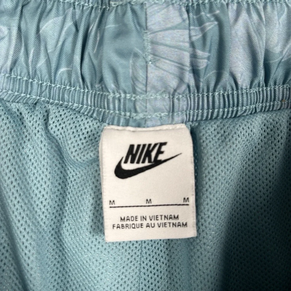 Nike Mens M Club Woven Flow Shorts Teal Turquoise Blue Floral Swim Trunks IB8551